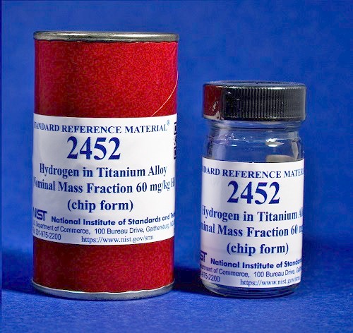 SRM 2452 - 鈦合金中的氫(標(biāo)稱質(zhì)量分?jǐn)?shù)60 mg/kg H)(晶片形式)