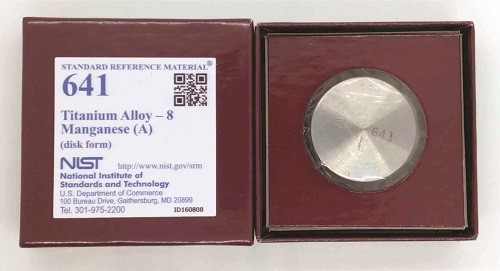 SRM 641 - 光譜鈦.鈦基標準鈦合金，8 Mn(A)標準品